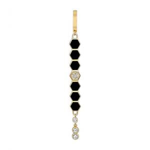 NEW DORNE women's honeycomb memento charm in jetset black
